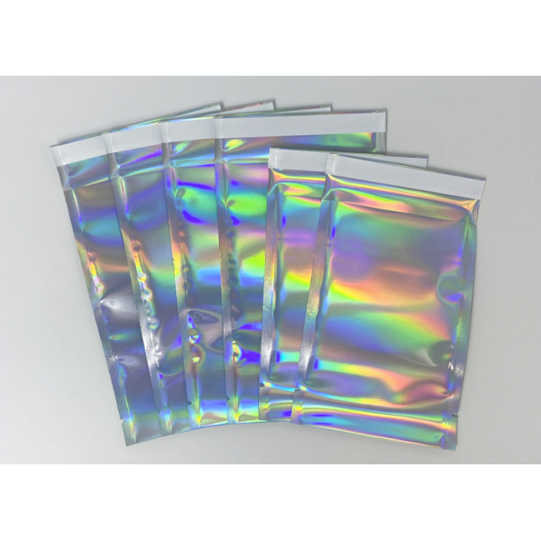 Пакет-саше для пакування, голографічний, з клейкою смужкою, 10*15 +4 см, 10 шт