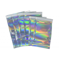 Пакет-саше для пакування, голографічний, з клейкою смужкою, 10*15 +4 см, 10 шт