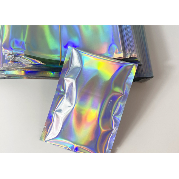 Пакет-саше для пакування, голографічний, з клейкою смужкою, 10*15 +4 см, 10 шт