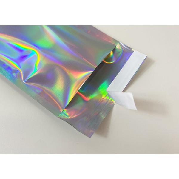 Пакет-саше для пакування, голографічний, з клейкою смужкою, 10*15 +4 см, 10 шт