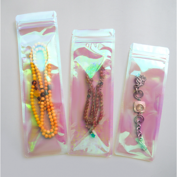 Пакет-саше блискучий для пакування, із Zip-Lock замком, 7*20 см, 10 шт