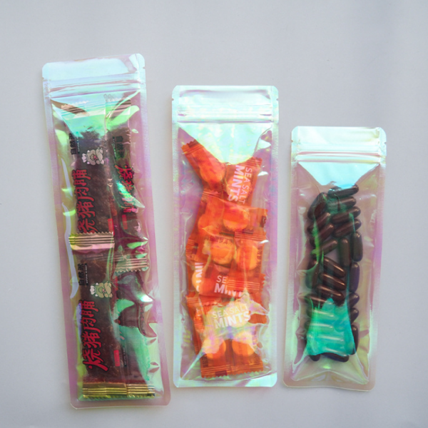 Пакет-саше блискучий для пакування, із Zip-Lock замком, 7*20 см, 10 шт