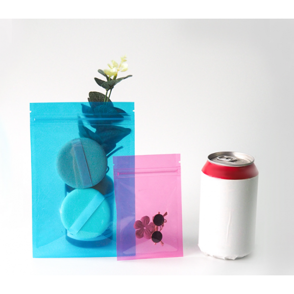 Пакет-саше прозорий синій, для пакування, із замком Zip-Lock, 8*12 см, 10 шт