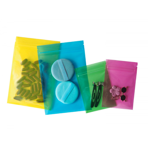 Пакет-саше прозорий синій, для пакування, із замком Zip-Lock, 8*12 см, 10 шт