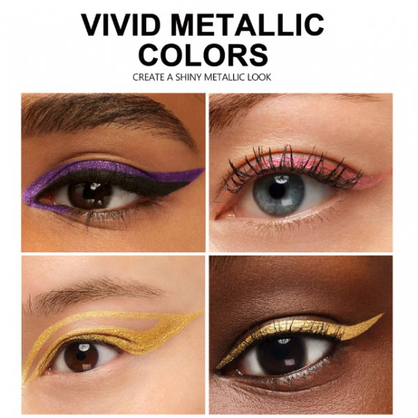 Подводка жидкая перламутровая для глаз Handaiyan Metallic Liquid Liner, водостойкая, разные цвета, 0,8 мл