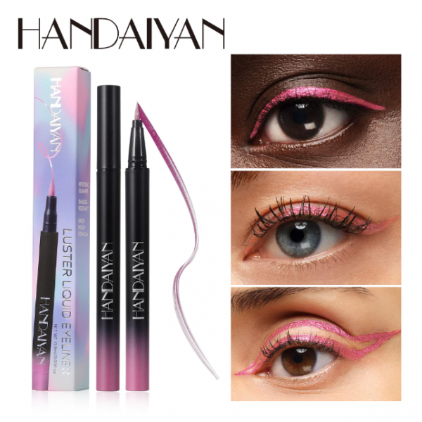 Подводка жидкая перламутровая для глаз Handaiyan Metallic Liquid Liner, водостойкая, разные цвета, 0,8 мл