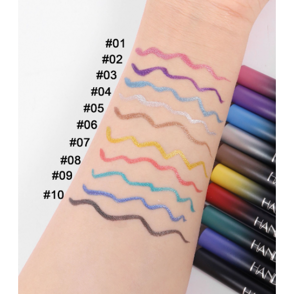 Подводка жидкая перламутровая для глаз Handaiyan Metallic Liquid Liner, водостойкая, разные цвета, 0,8 мл