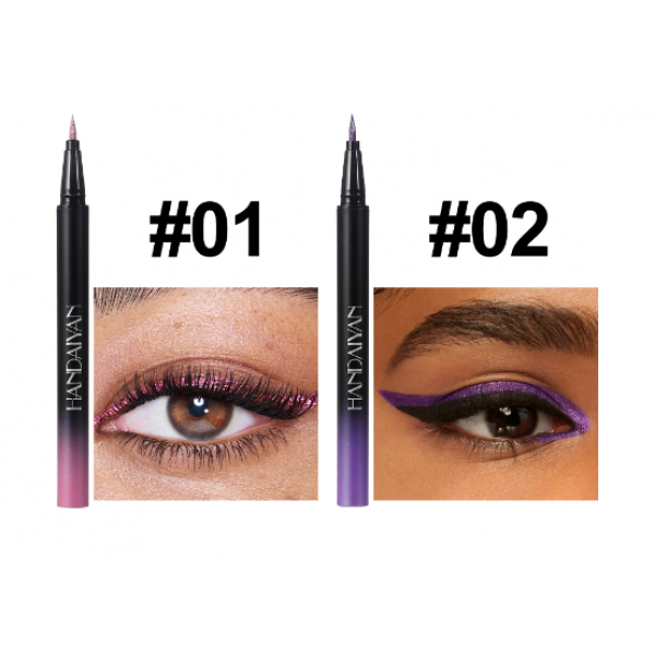 Подводка жидкая перламутровая для глаз Handaiyan Metallic Liquid Liner, водостойкая, разные цвета, 0,8 мл