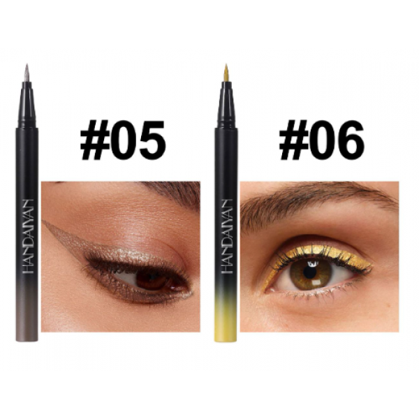 Подводка жидкая перламутровая для глаз Handaiyan Metallic Liquid Liner, водостойкая, разные цвета, 0,8 мл