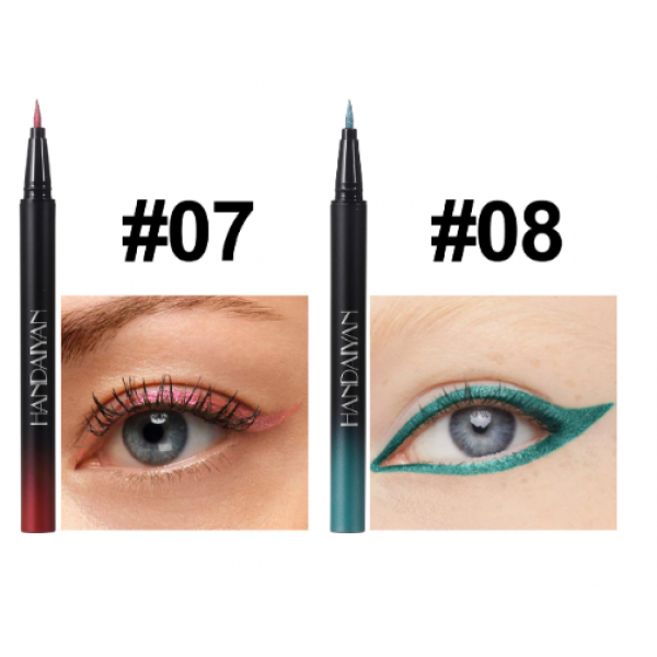 Подводка жидкая перламутровая для глаз Handaiyan Metallic Liquid Liner, водостойкая, разные цвета, 0,8 мл