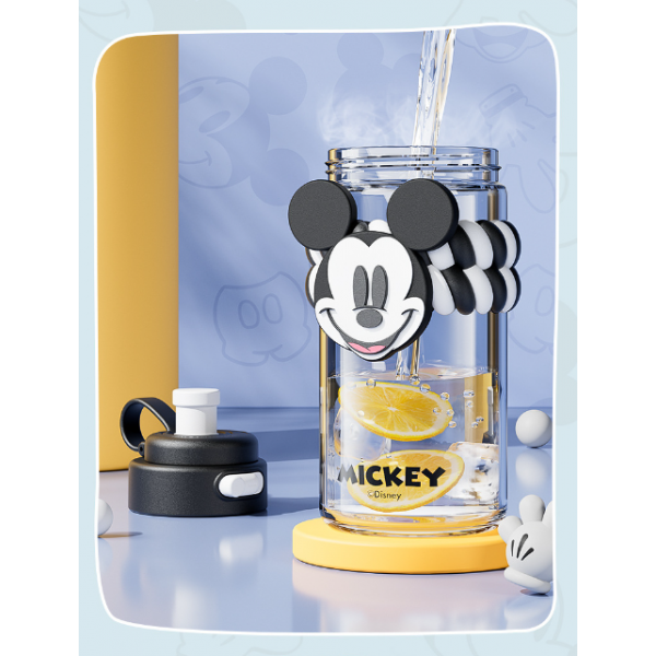 Бутылка для воды детская, Disney Mickey, с трубочкой, 700 мл