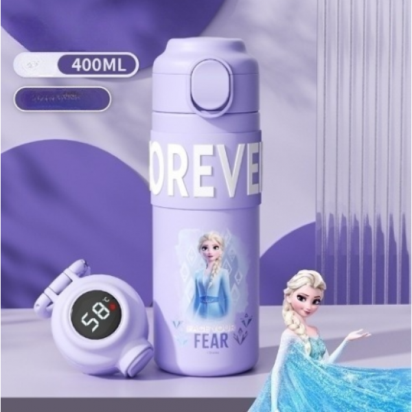 Термос дитячий з датчиком температури, Disney «Ельза», 400 мл, фіолетовий