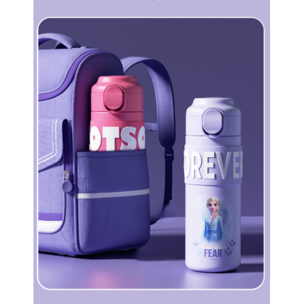 Термос дитячий з датчиком температури, Disney «Ельза», 400 мл, фіолетовий