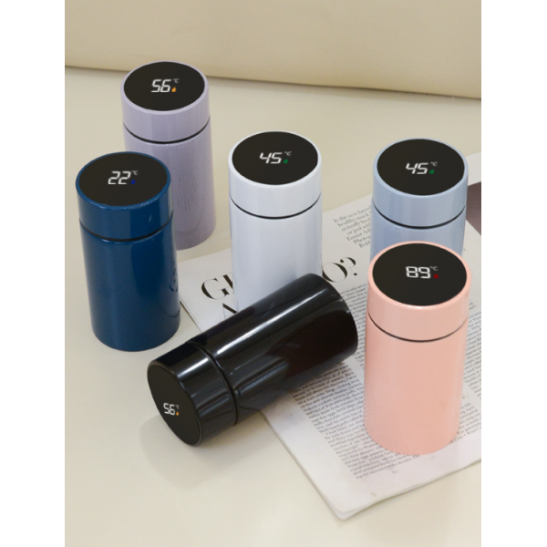 Термос-чашка з температурним дисплеєм та ситом, різні кольори, 200 мл