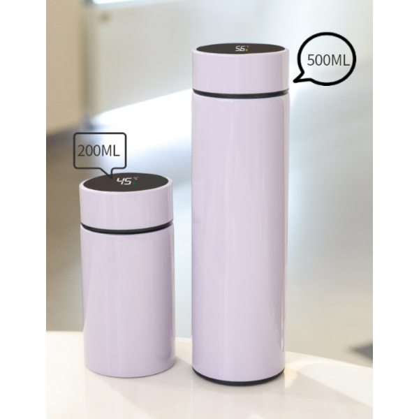 Термос-чашка з температурним дисплеєм та ситом, різні кольори, 200 мл