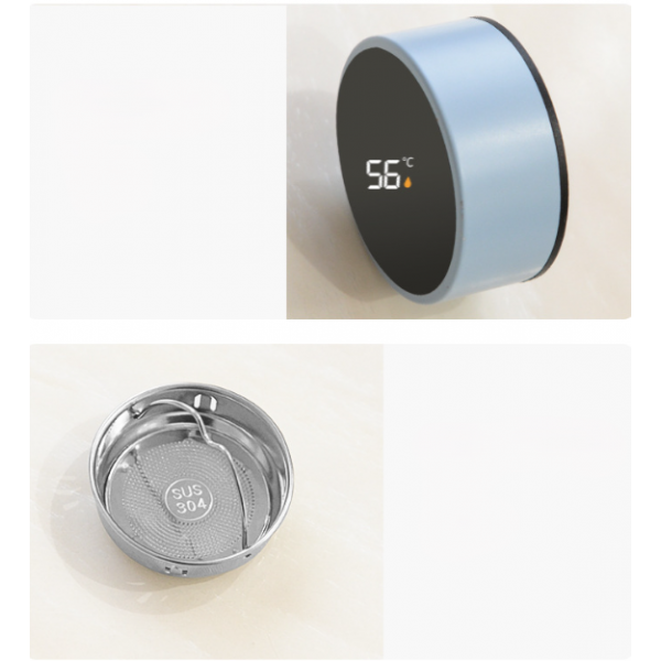 Термос-чашка з температурним дисплеєм та ситом, різні кольори, 200 мл