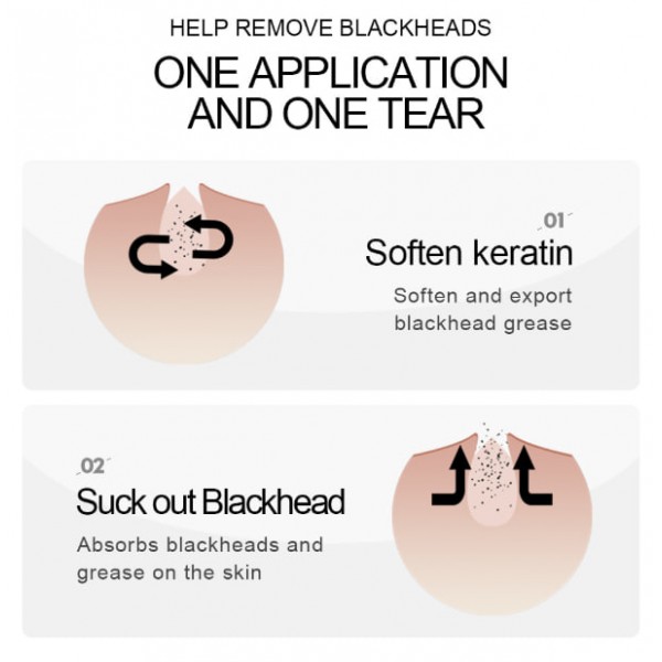 Маска від чорних цяток із бамбуковим вугіллям SADOER, 10 шт