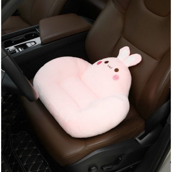 М'яка велюрова подушка для сидіння, рожевий кролик, 45х35х15 см