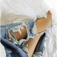 Колготи в дрібну сіточку, жіночі колготи в сітку, тілесний, 1 шт 