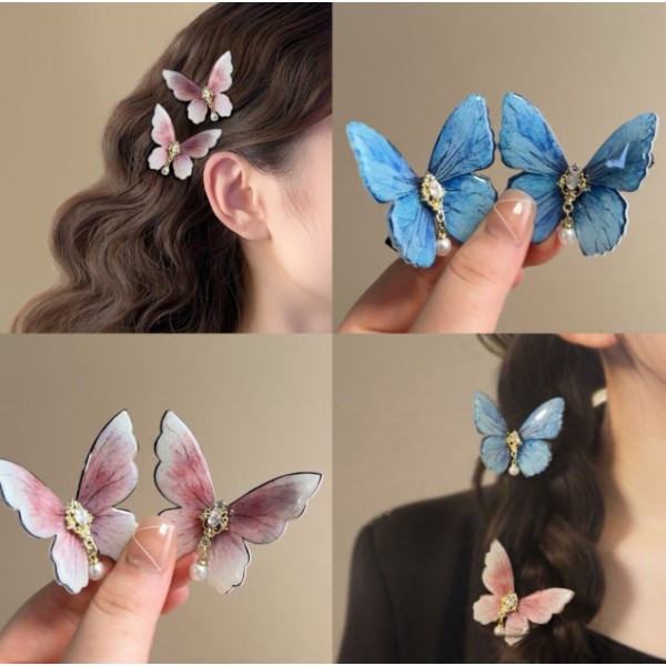 Заколка для волосся "Сяючий метелик" різні кольори Заколка для волосся "Сяючий метелик" різні кольори