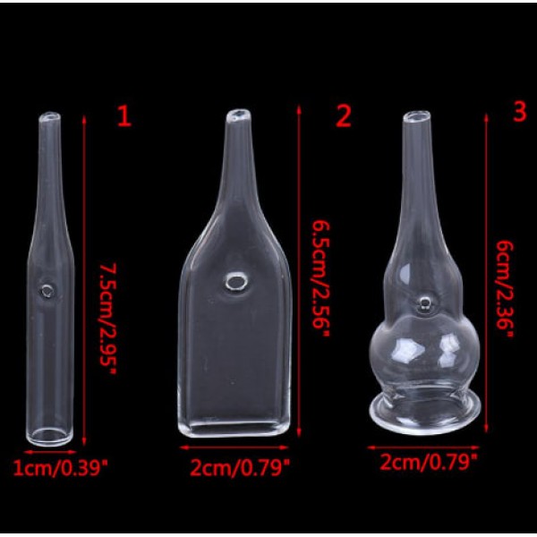 Банки для вакуумного масажу склянні, набір банок для вакуумного чищення пор, 3 шт 