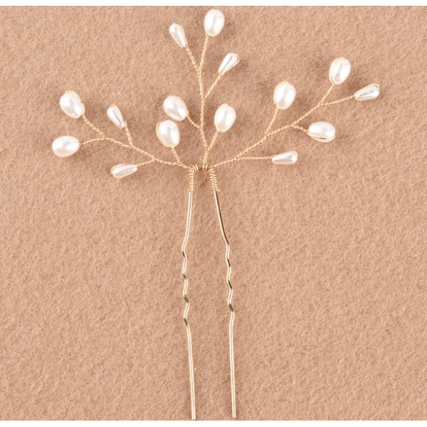 Шпилька для волосся "Different", з перлинами, два кольори, 7х11 см Шпилька для волосся "Different", з перлинами, два кольори, 7х11 см