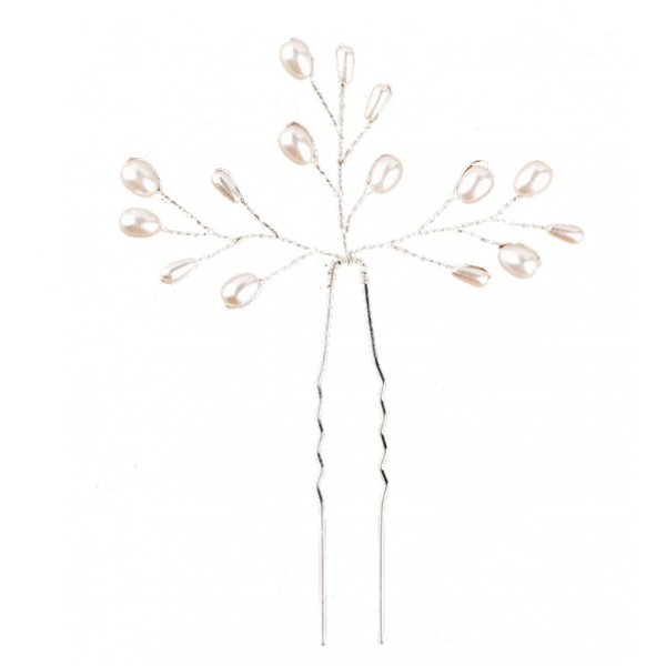 Шпилька для волосся "Different", з перлинами, два кольори, 7х11 см Шпилька для волосся "Different", з перлинами, два кольори, 7х11 см