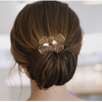 Шпилька для волосся у формі квітки, 2 кольори, 6х7 см