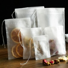 Фільтр-пакети для чаю, спецій, кави та бульйону, пакетики для заварювання,одноразові, з ниткою, 8х12 см, 100 шт