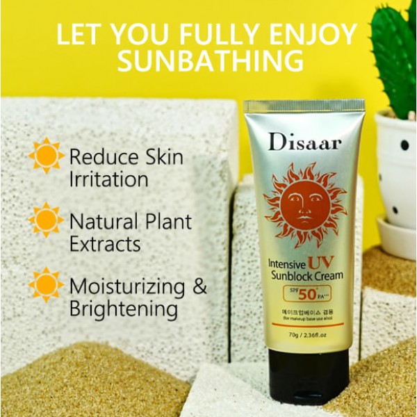 Сонцезахисний крем Disaar Intensive UV Sunblock Creme SPF 50 PA+++, 70 г