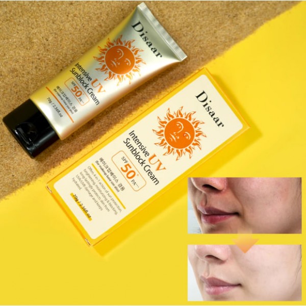 Сонцезахисний крем Disaar Intensive UV Sunblock Creme SPF 50 PA+++, 70 г