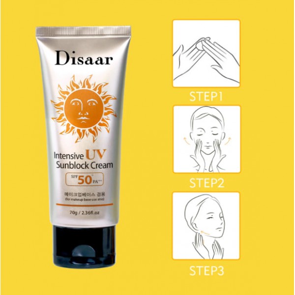 Сонцезахисний крем Disaar Intensive UV Sunblock Creme SPF 50 PA+++, 70 г