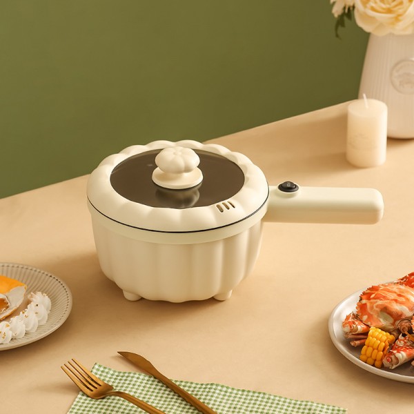 Каструля електрична з антипригарним покриттям та пароваркою, молочна, 2 л Каструля електрична з антипригарним покриттям та пароваркою, молочна, 2 л