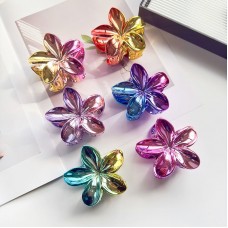 Затискач для волосся «Rainbow Metal Flower», прикраса для зачіски, 8 см, 6 кольорів