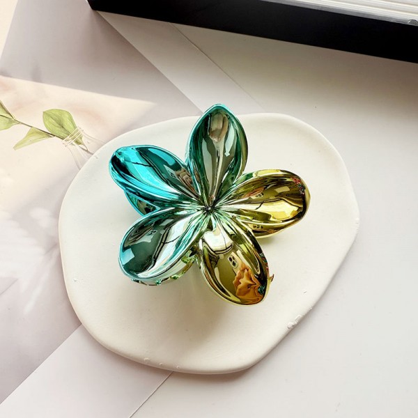 Затискач для волосся «Rainbow Metal Flower», прикраса для зачіски, 8 см, 6 кольорів Затискач для волосся «Rainbow Metal Flower», прикраса для зачіски, 8 см, 6 кольорів