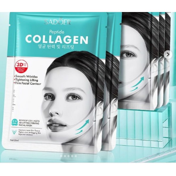 Маска для лица увлажняющая  с коллагеном и пептидами SADOER PEPTIDE COLLAGEN, омолаживающая маска, 30 мл, 1 шт