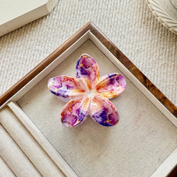 Зажим для волос «Marble Flower», украшение для прически, 8 см, 5 цветов