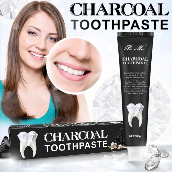 Відбілююча зубна паста з бамбуковим вугіллям Pei Mei Charcoal Toothpaste, 100 г