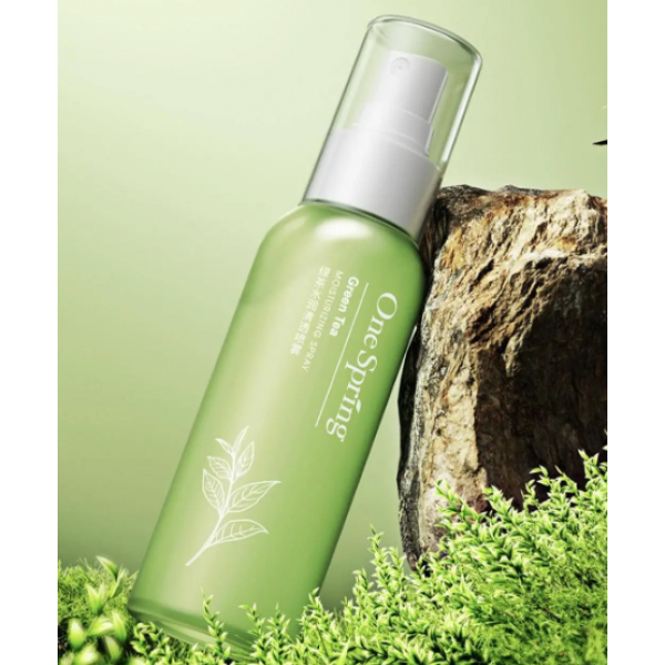 Зволожуючий спрей для обличчя та тіла One Spring Green Tea Moisturizing Spray, з екстрактом зеленого чаю, 100 мл Зволожуючий спрей для обличчя та тіла One Spring Green Tea Moisturizing Spray, з екстрактом зеленого чаю, 100 мл