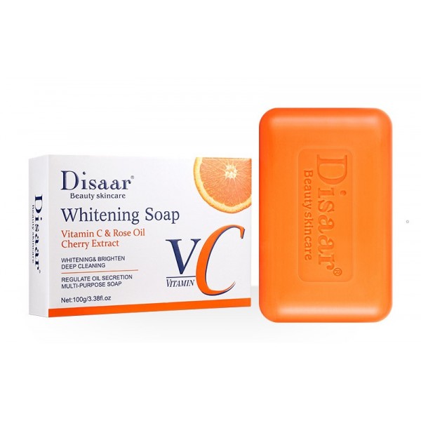 Мило відбілююче Disaar Whitening Soap, з вітаміном С та екстрактами вишні і шипшини, 100 г
