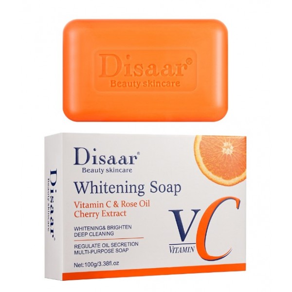 Мило відбілююче Disaar Whitening Soap, з вітаміном С та екстрактами вишні і шипшини, 100 г