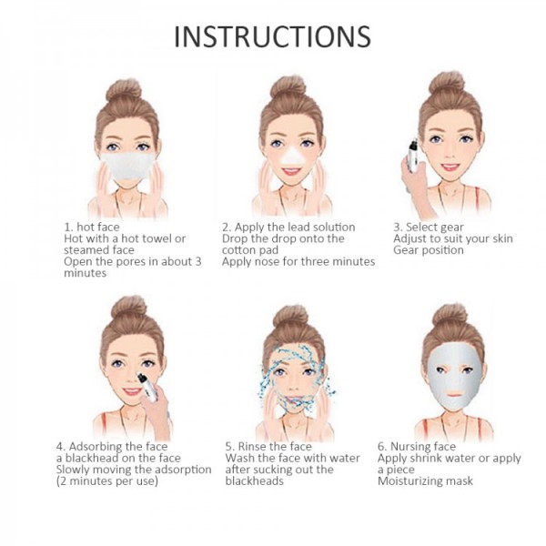 Вакуумний апарат для видалення чорних цяток, Beauty Skin Care Specialist XN-8030, професійний, 1 шт