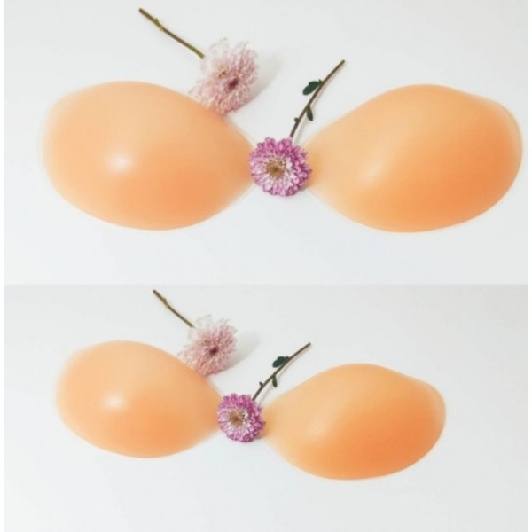 Бюстгалтер силіконовий з пуш-апом, самоклеючий, бюстгалтер-невидимка, різні розміри