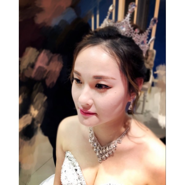 Набір: кольє зі стразами + сережки "Stylish Drops", срібло 