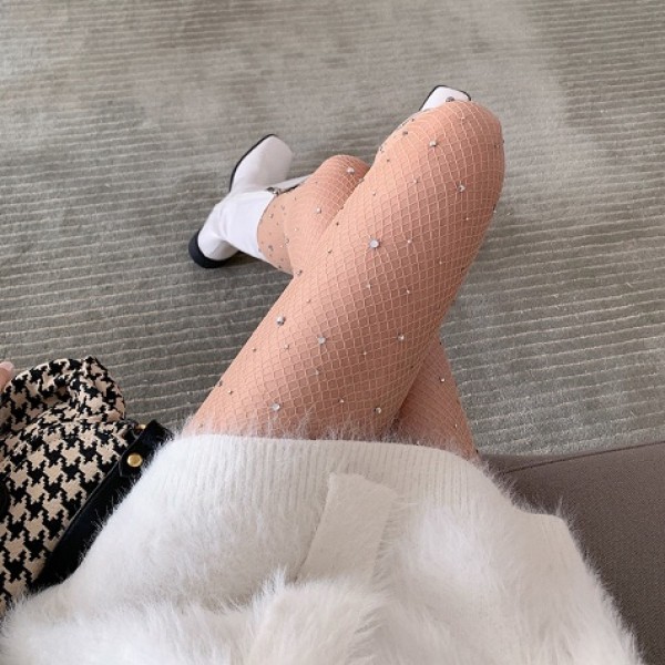 Колготи зі стразами, жіночі, чорні, 1 шт