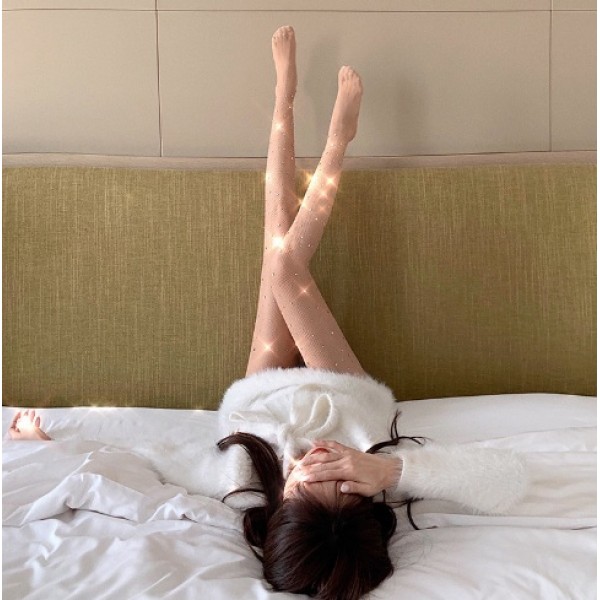 Колготи зі стразами, жіночі, чорні, 1 шт