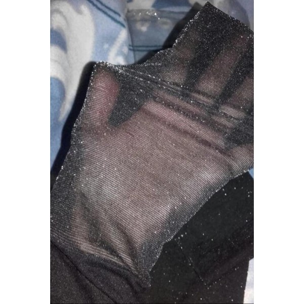 Колготи мерехтливі з люрексом, жіночі блискучі колготки, чорні, 1 шт Колготи мерехтливі з люрексом, жіночі блискучі колготки, чорні, 1 шт