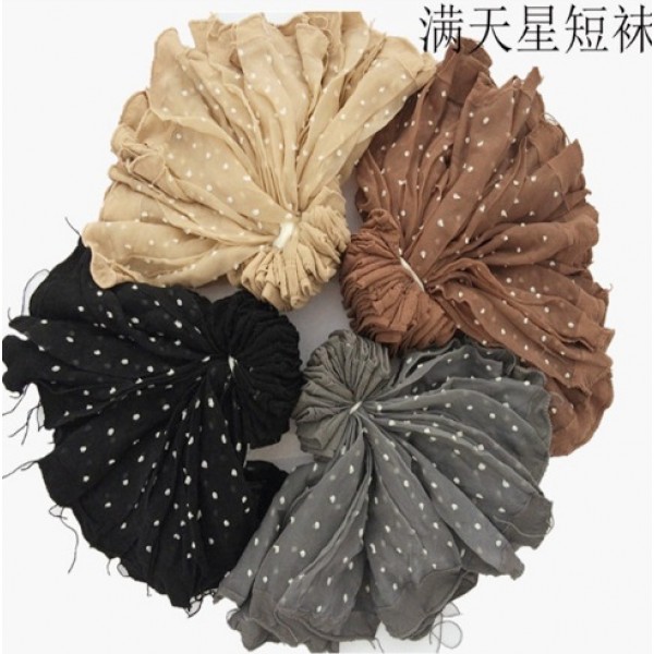 Шкарпетки короткі, жакардові, тонкі шкарпетки в горошок, різні кольори, 1 пара Шкарпетки короткі, жакардові, тонкі шкарпетки в горошок, різні кольори, 1 пара