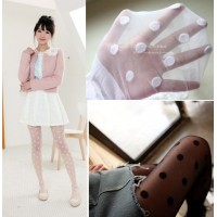 Колготки в горошек, ультратонкие, женские капроновые колготки, размер 36-39, два цвета