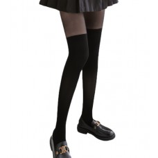 Колготи тонкі з імітацією панчох, чорні жіночі колготки, 1 шт